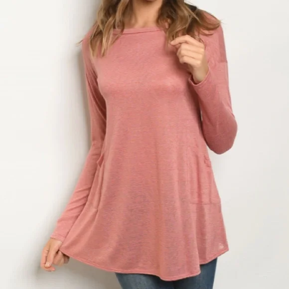 Mauve Colored Tunic Top - Picture 7 of 8